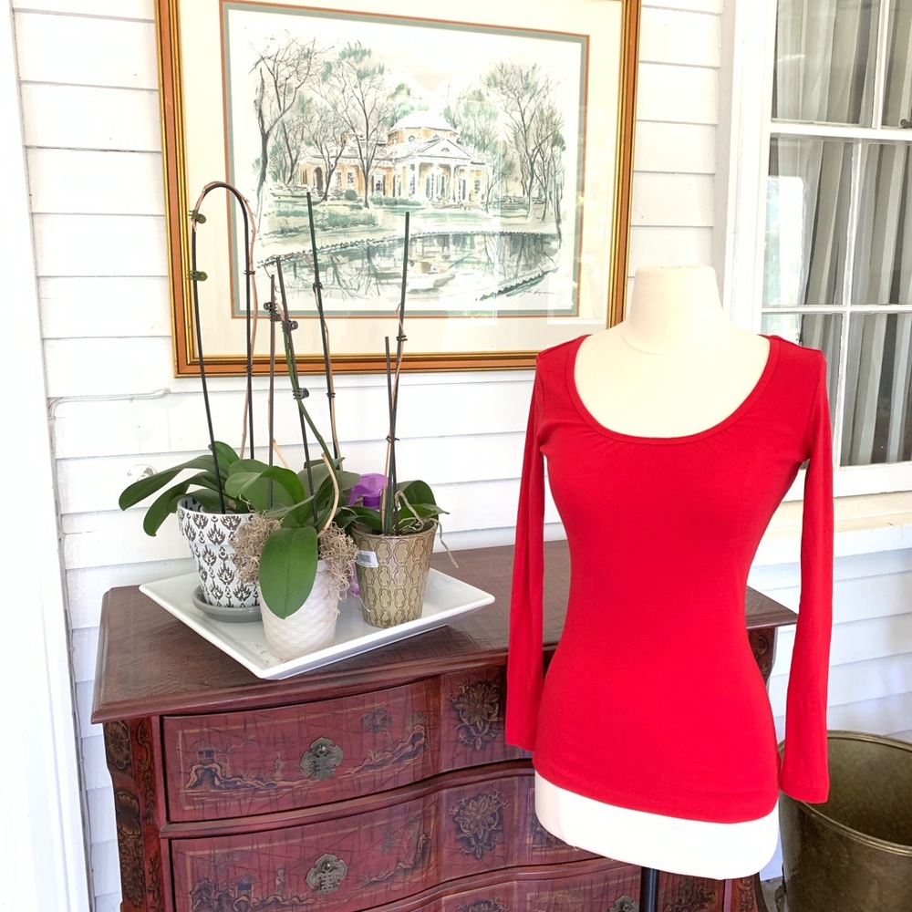 Red Long Sleeve Tee